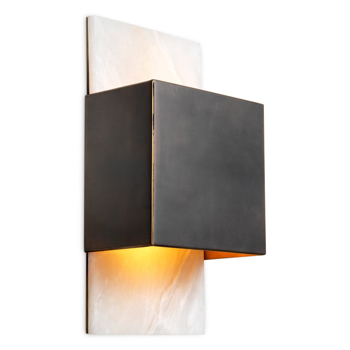 Wall Lamp Mantova - Bronze highlight finish | alabaster