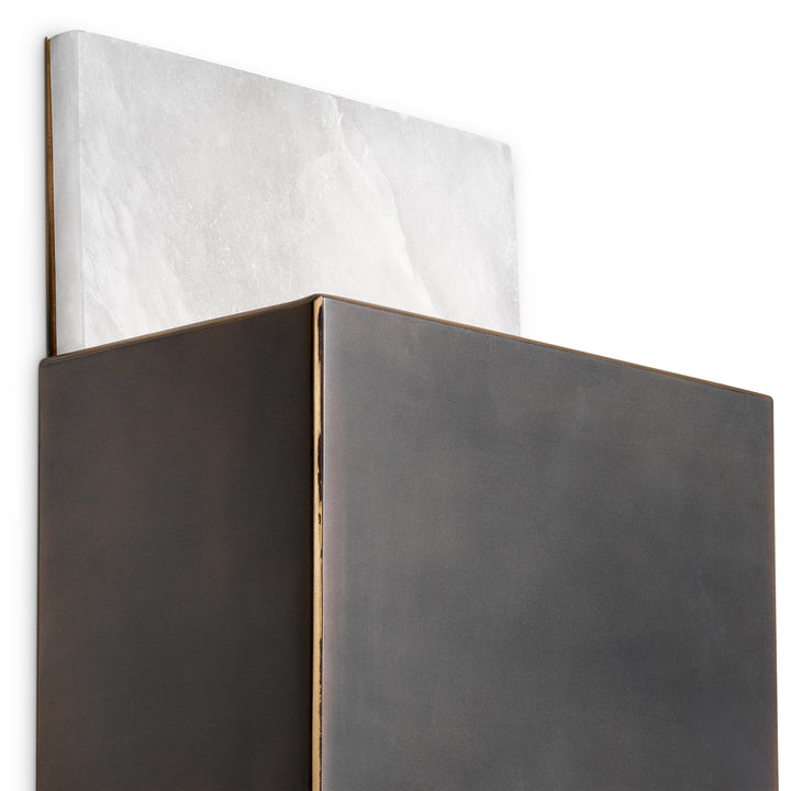 Wall Lamp Mantova - Bronze highlight finish | alabaster
