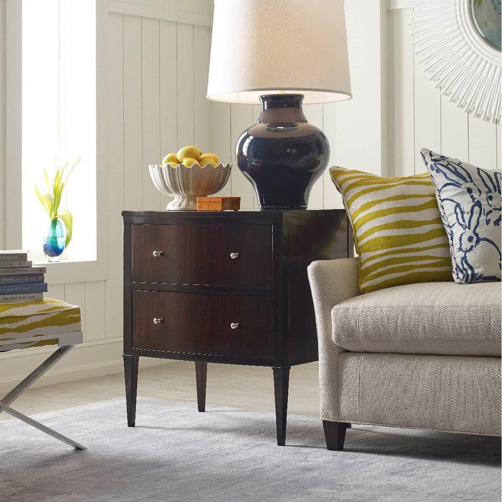 Bow Front Bedside Chest-Woodbridge Furniture-WOODB-1212-05-Nightstands-2-France and Son