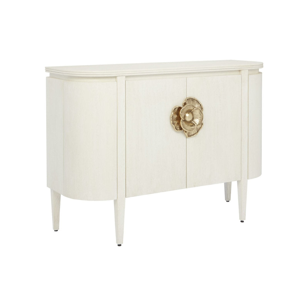 Briallen White Demi-Lune Cabinet