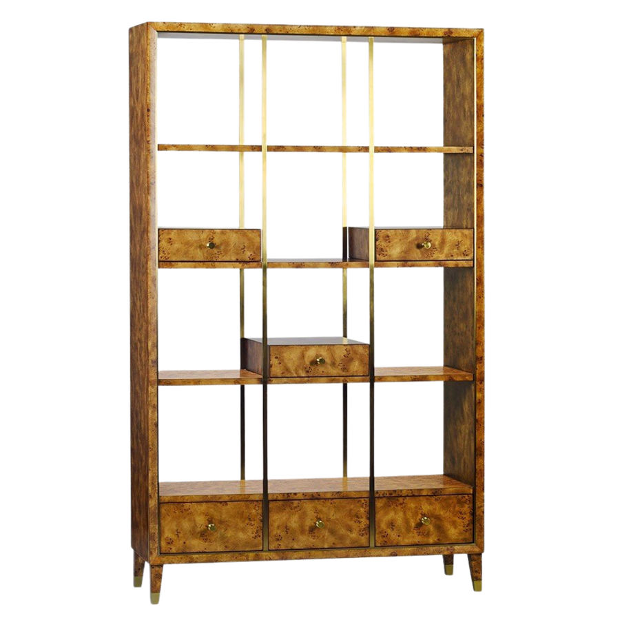 Harris Bookshelf-Oliver Home-OliverH-1229-22-Bookcases & CabinetsBrown-1-France and Son