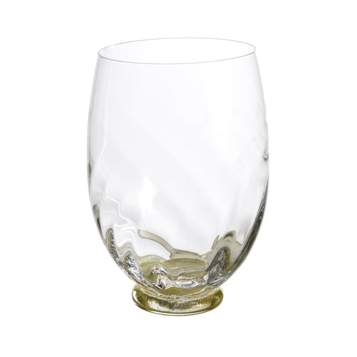 Elisa Wine, Clear with Gold, Set of 4