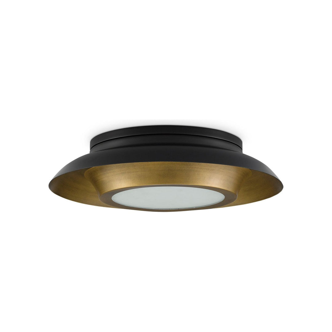 Metaphor Black & Brass Flush Mount