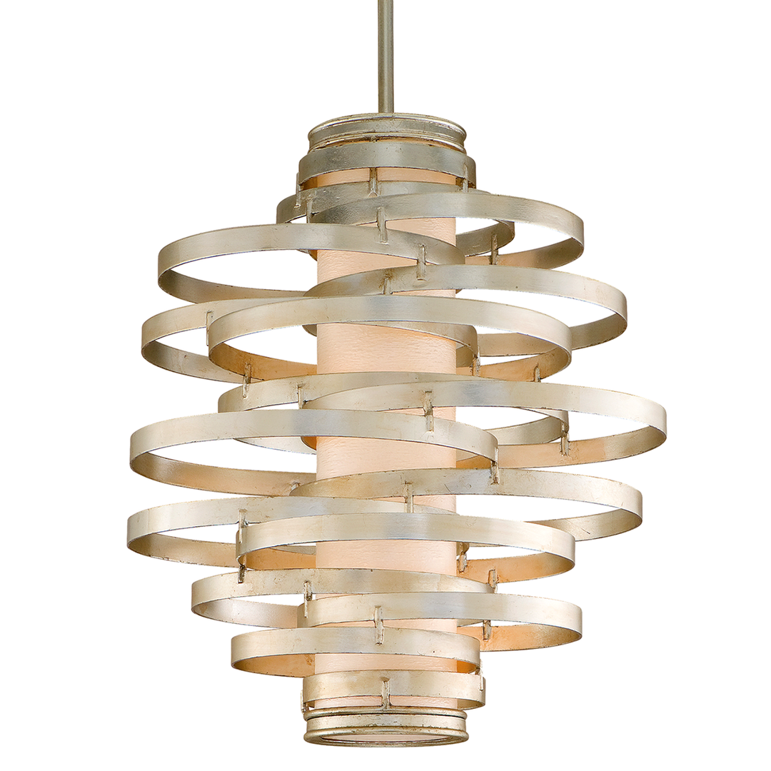 Vertigo Chandelier - Modern Silver Leaf 2 Lights