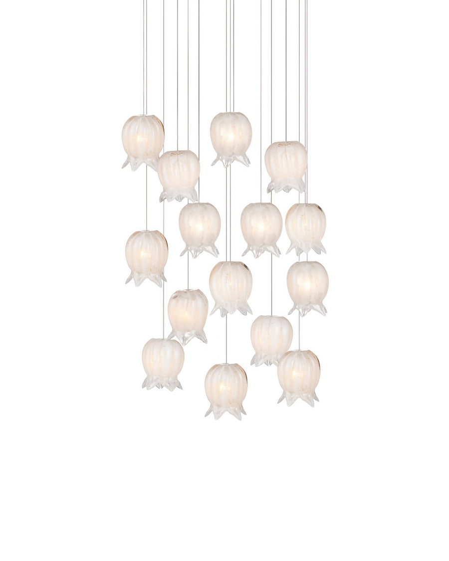 Pendants:Multi Polpo White 15-Light Round Multi-Drop Pendant