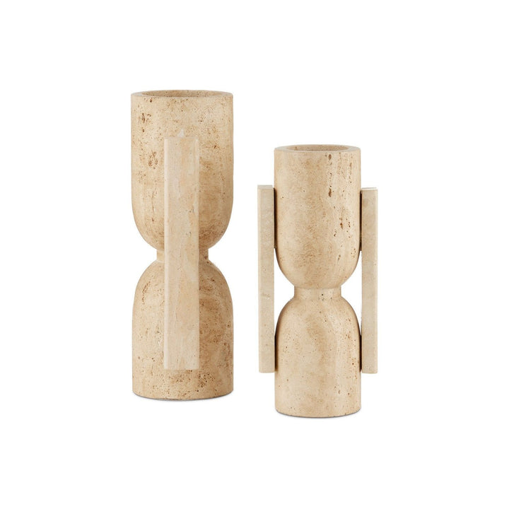 Stone Vase, Face to Face Set of 2