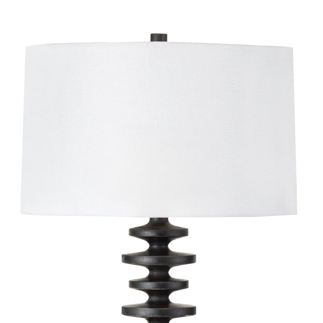 Fishbone Buffet Lamp - Ebony-Regina Andrew Design-RAD-13-1222EB-Table Lamps-2-France and Son