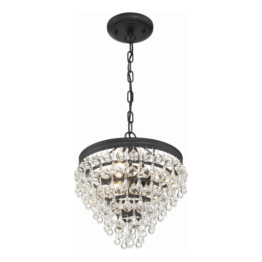 Calypso 3 Light Crystal Teardrop Pendant-Crystorama Lighting Company-CRYSTO-130-MK-Pendants-2-France and Son