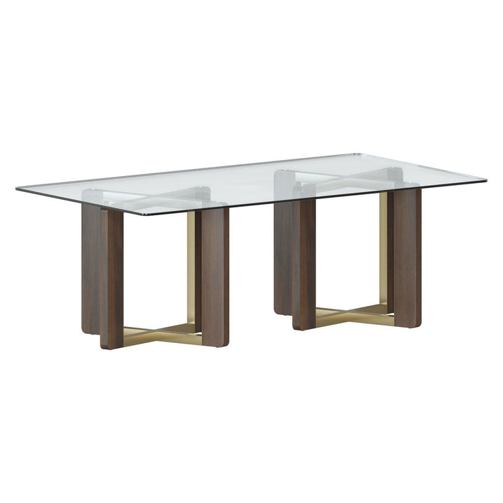 Table Tops Glass Dining Table Top - Rectangular - Clear - 86.5"