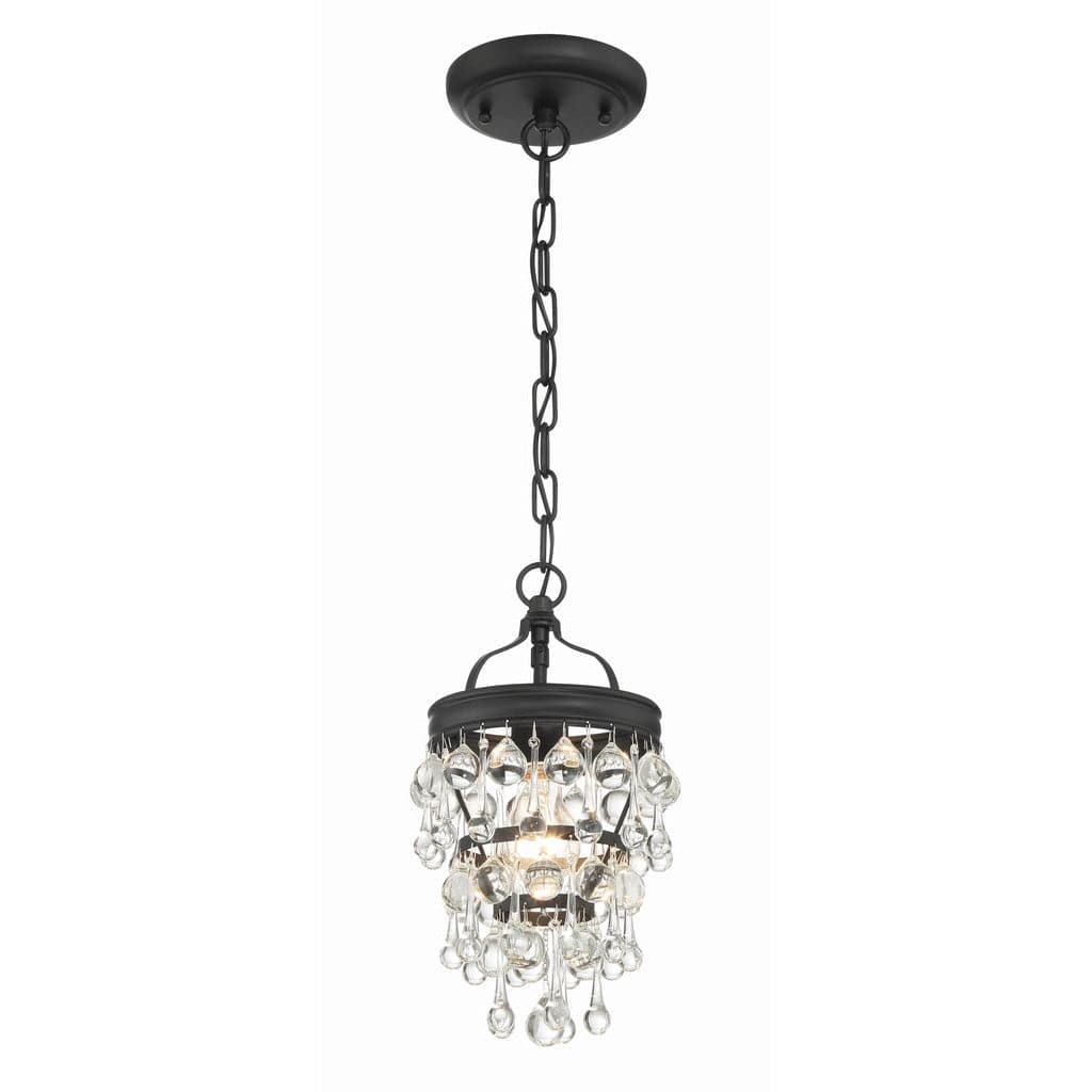 Calypso 1 Light Crystal Teardrop Pendant-Crystorama Lighting Company-CRYSTO-131-MK-Pendants-1-France and Son