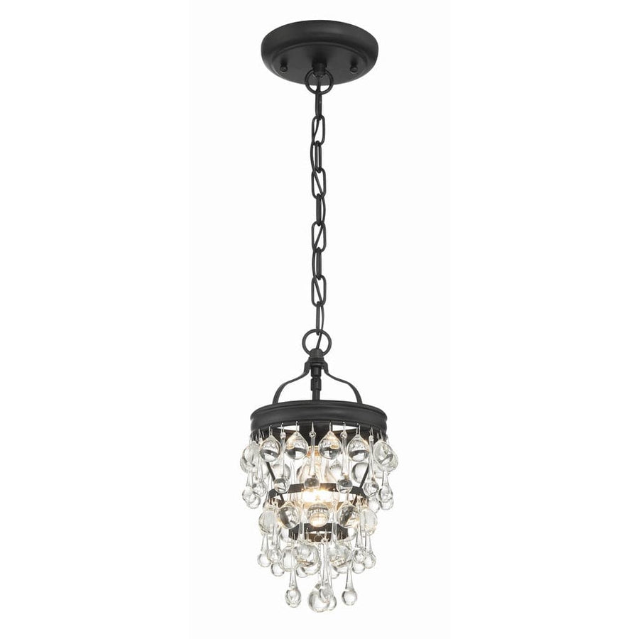 Calypso 1 Light Crystal Teardrop Pendant-Crystorama Lighting Company-CRYSTO-131-MK-Pendants-1-France and Son