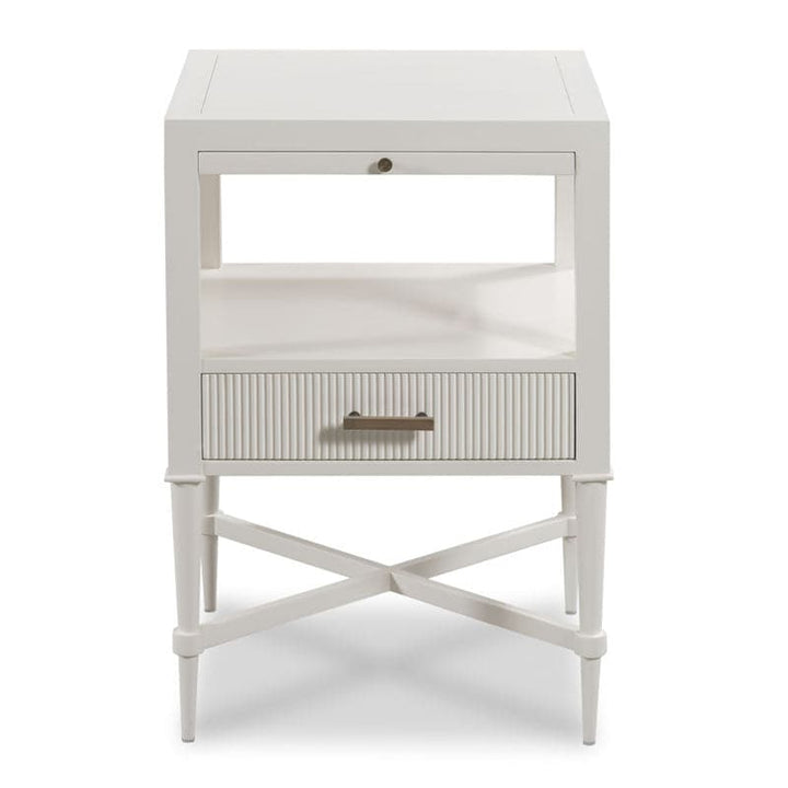 Thornapple Bedside Table-Woodbridge Furniture-WOODB-1312-66-NightstandsWhite Dove Finish and Brass-3-France and Son