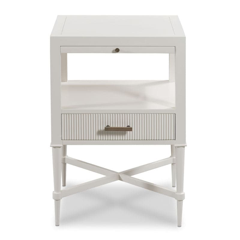 Thornapple Bedside Table-Woodbridge Furniture-WOODB-1312-66-NightstandsWhite Dove Finish and Brass-3-France and Son