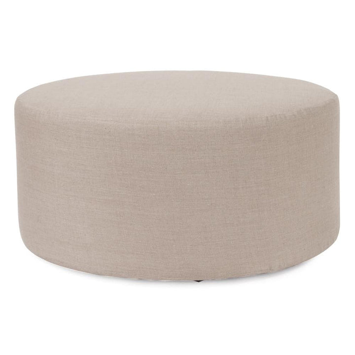 Universal 36 Round Linen Slub Natural-The Howard Elliott Collection-HOWARD-132-610-Side Tables-1-France and Son
