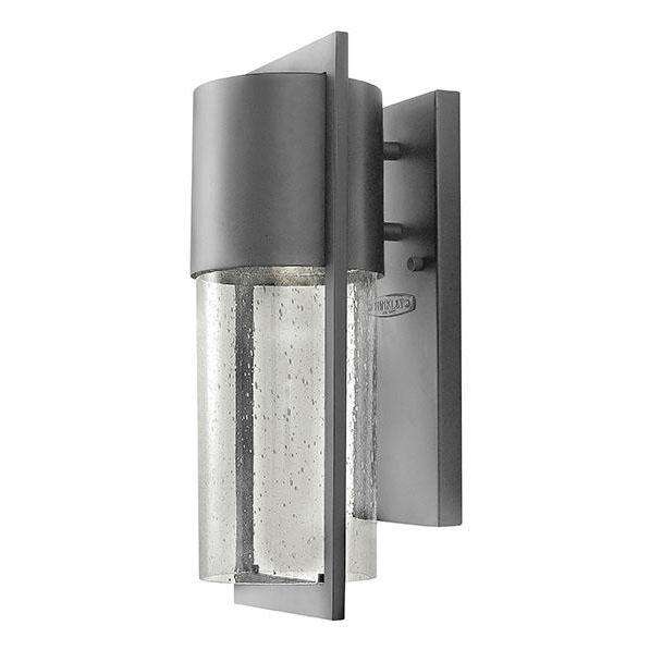Outdoor Shelter - Small Wall Mount Lantern-Hinkley Lighting-HINKLEY-1320HE-Outdoor Post LanternsHematite-2-France and Son