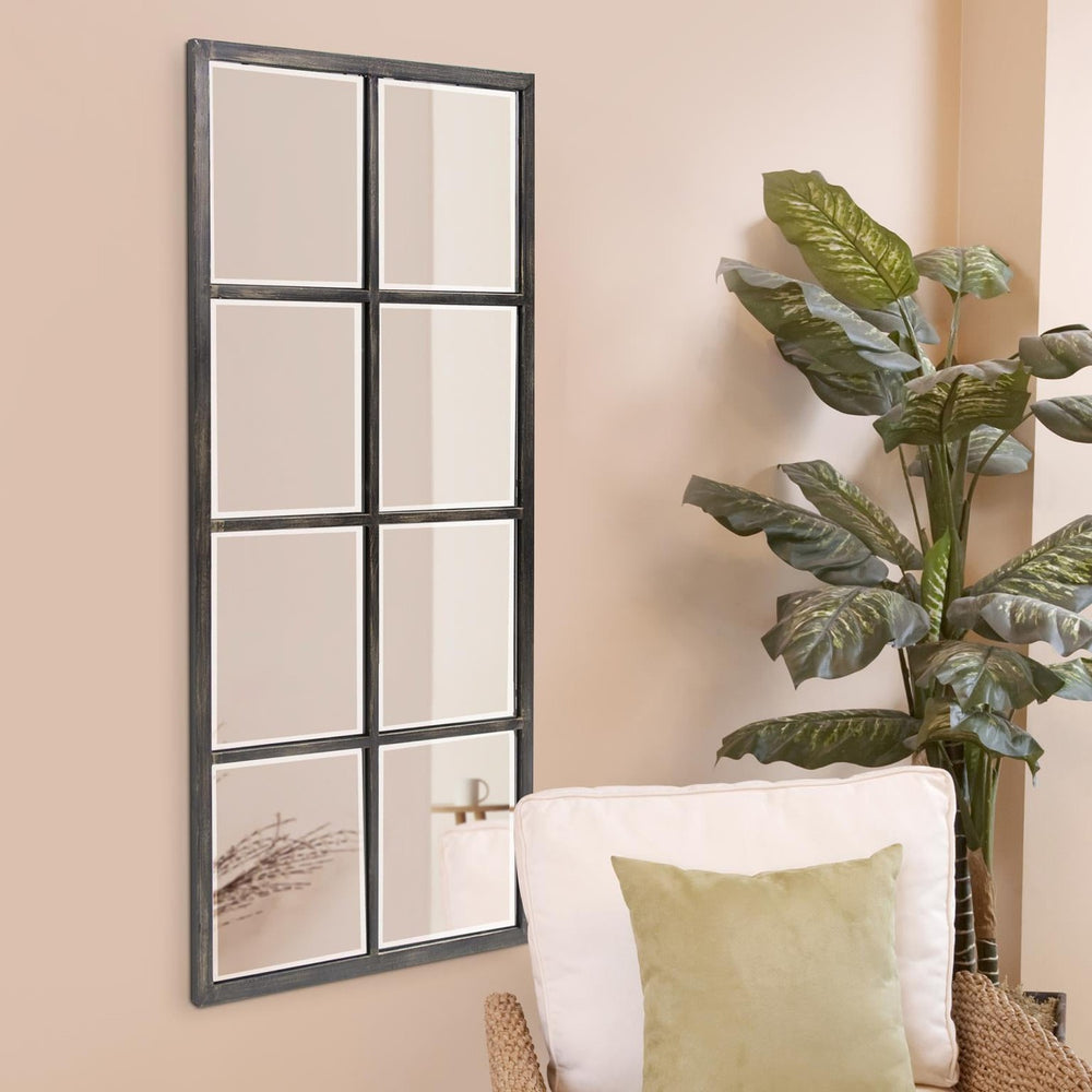 Atrium Oil Rubbed Bronze Windowpane Mirror-The Howard Elliott Collection-HOWARD-13365-Mirrors-2-France and Son