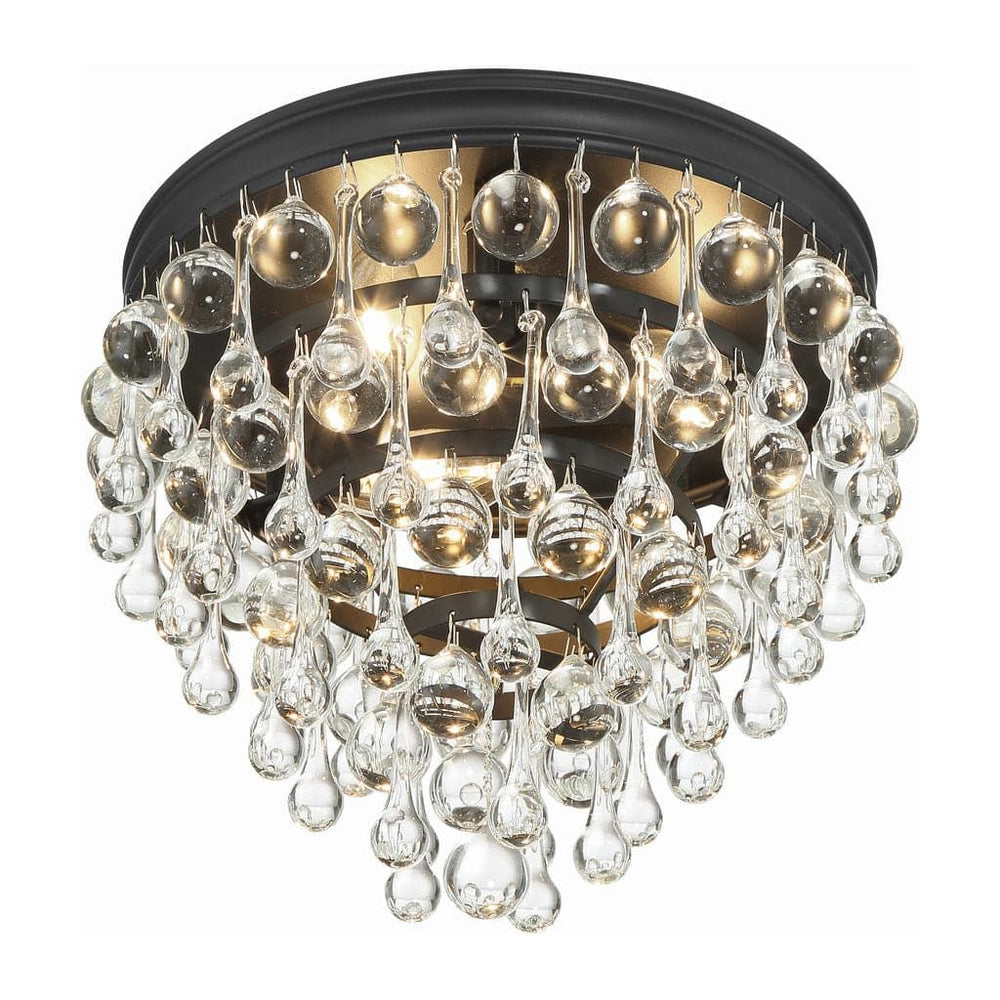 Calypso 3 Light Crystal Teardrop Flush Mount-Crystorama Lighting Company-CRYSTO-135-MK-Flush Mounts-2-France and Son