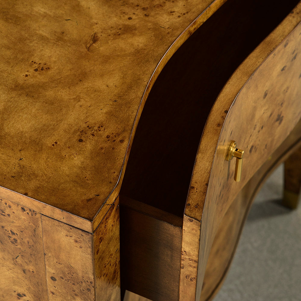 Serpentine Dresser - Rustic Burl