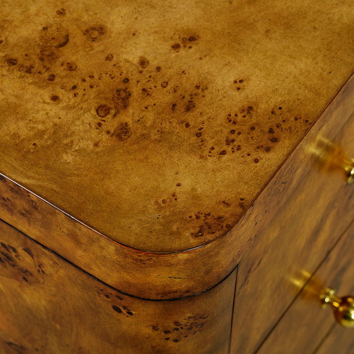 Roland 3 Drawer Chest - Rustic Burl