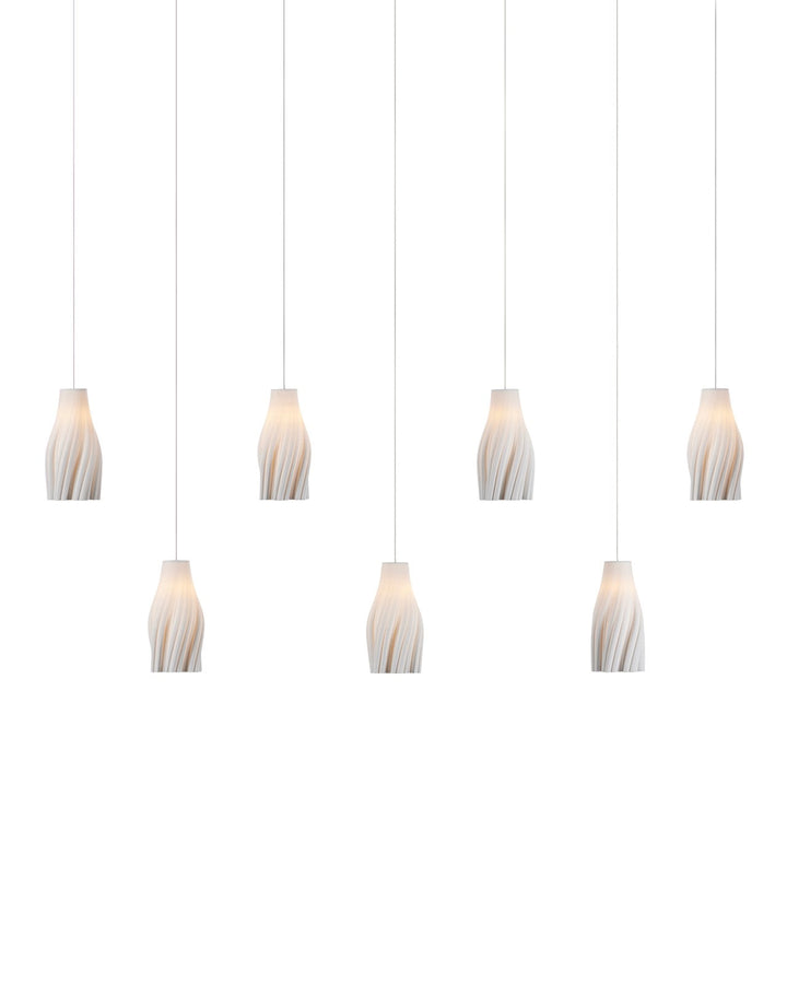 Pendants:Multi Posh 7-Light Linear Multi-Drop Pendant