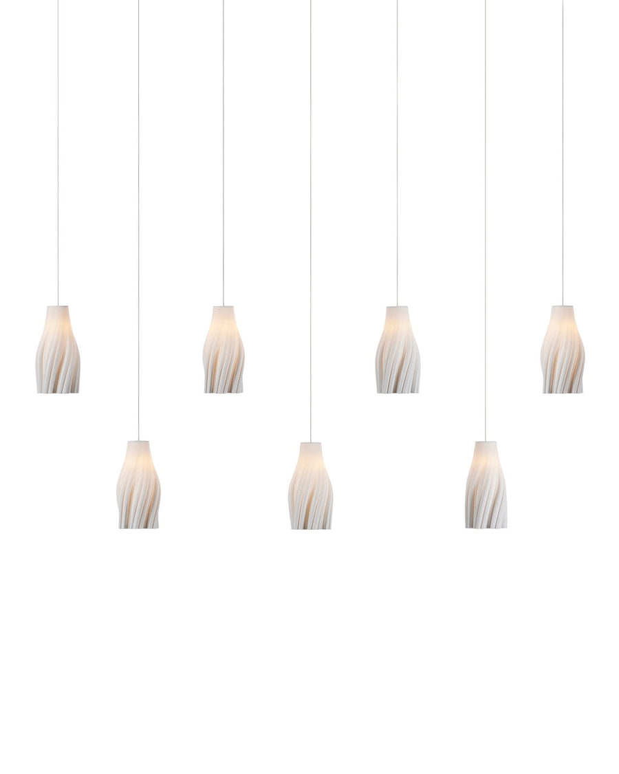 Pendants:Multi Posh 7-Light Linear Multi-Drop Pendant