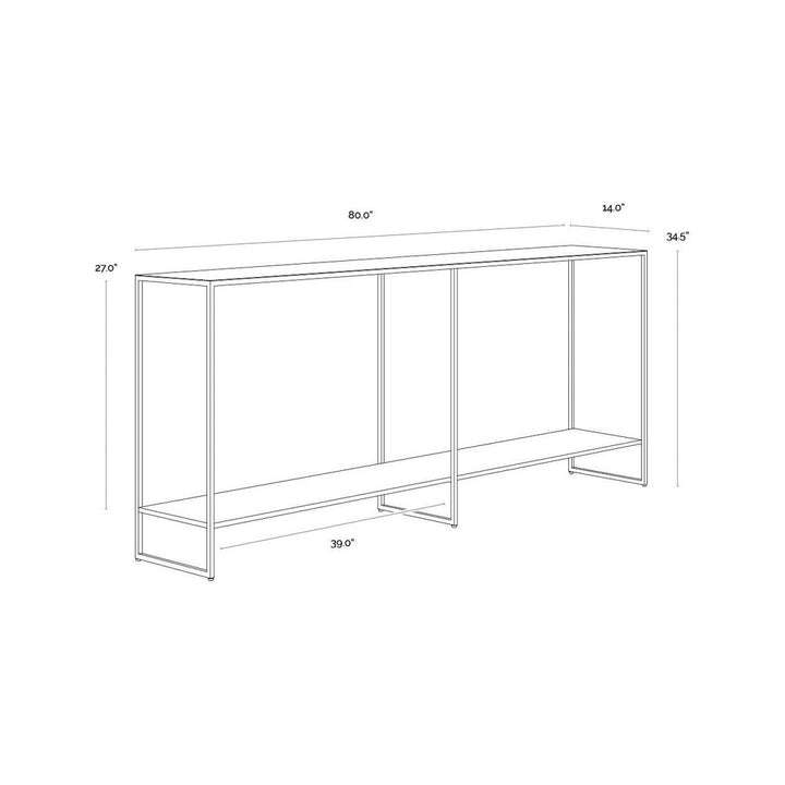 Eiffel Console Table - Antique Brass