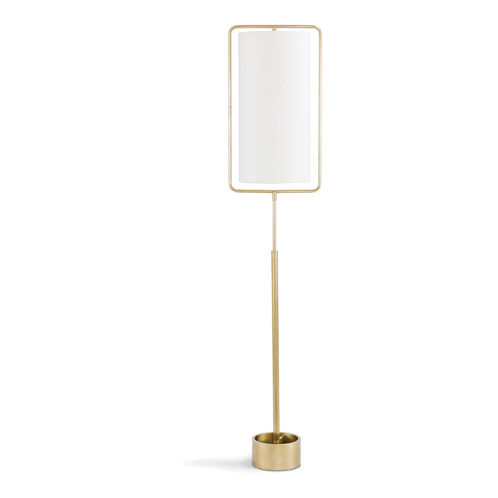 Geo Rectangle Floor Lamp - Natural Brass