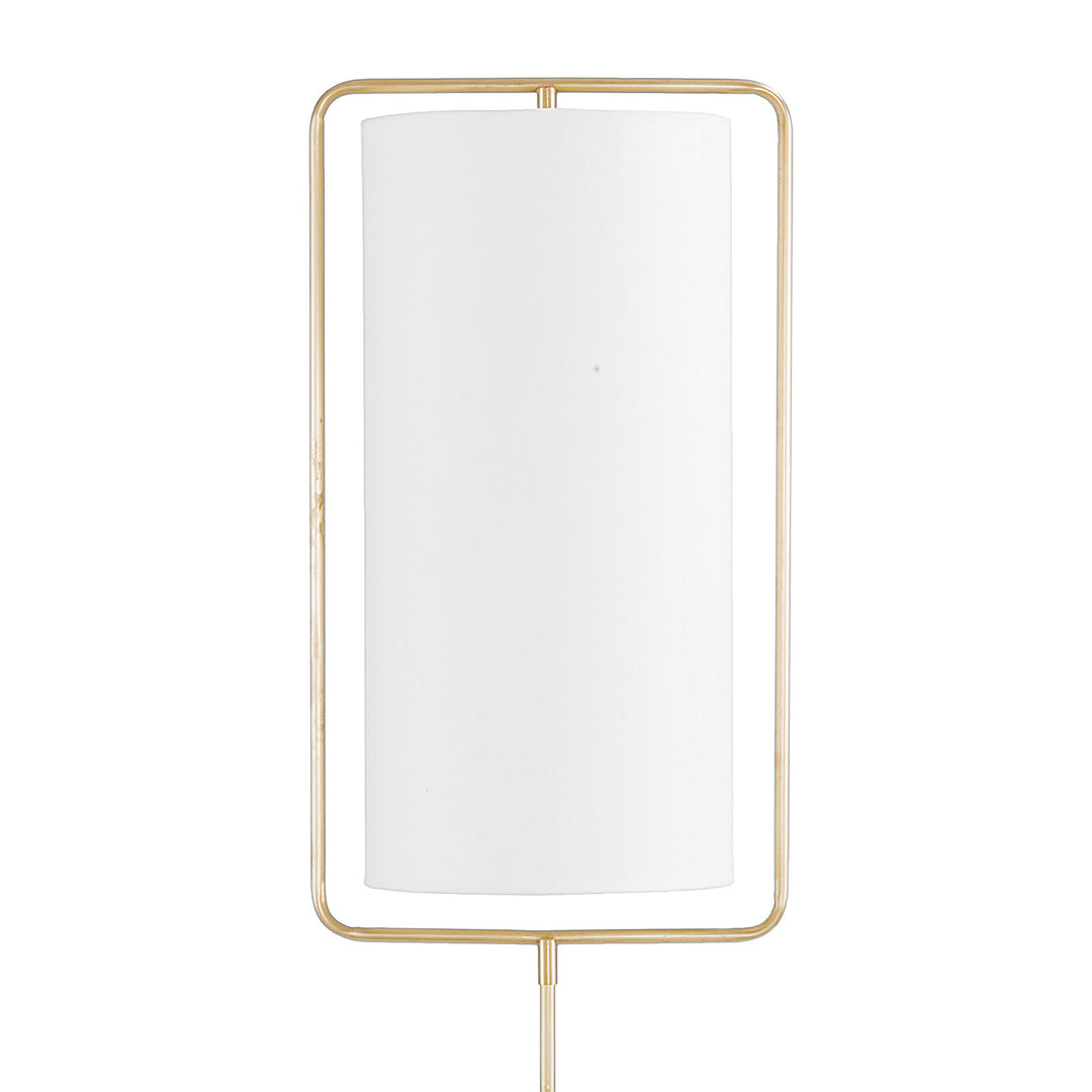 Geo Rectangle Floor Lamp - Natural Brass