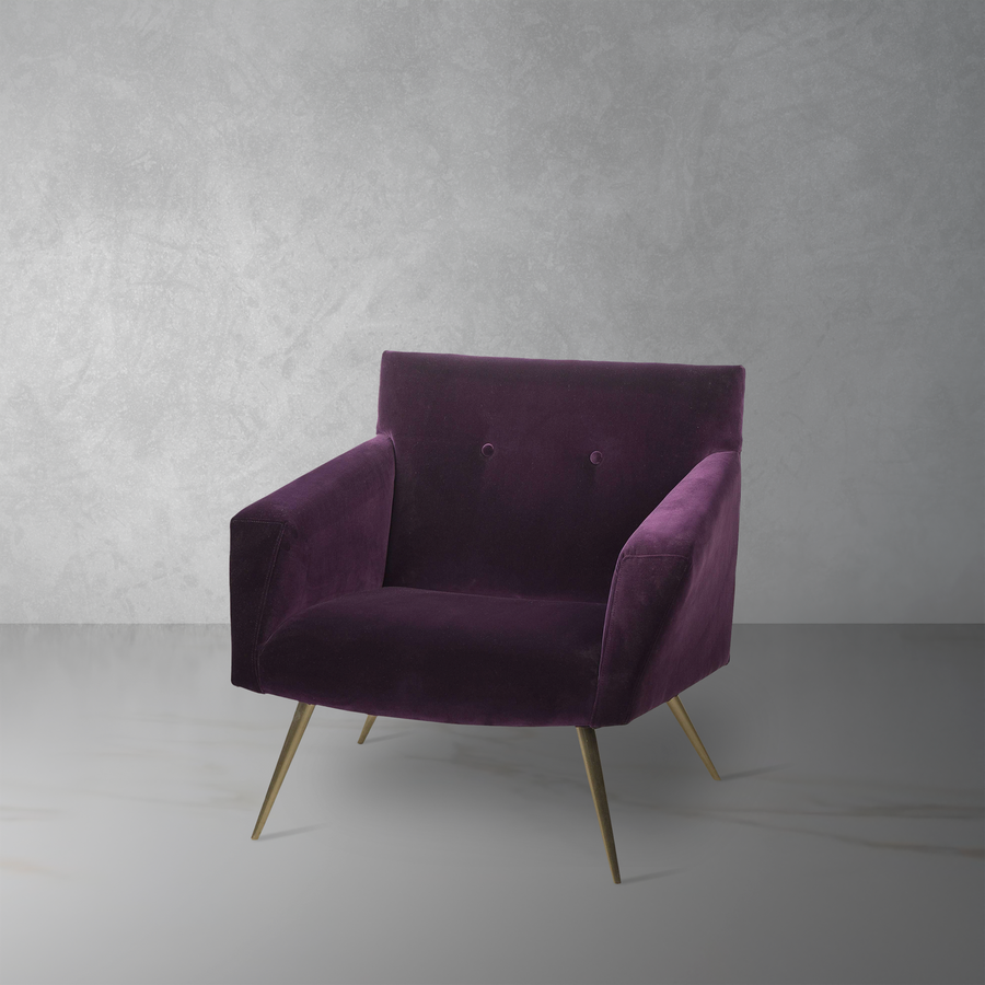 Kelly Hoppen Kelly Occasional Chair - Vadit Deep Purple-Resource Decor-STOCKR-RESOURCE-FG1402010-Lounge Chairs-1-France and Son