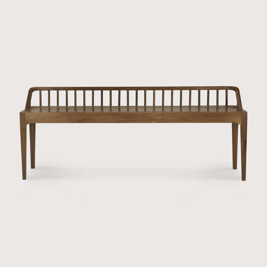 Spindle Bench - Reclaimed teak view