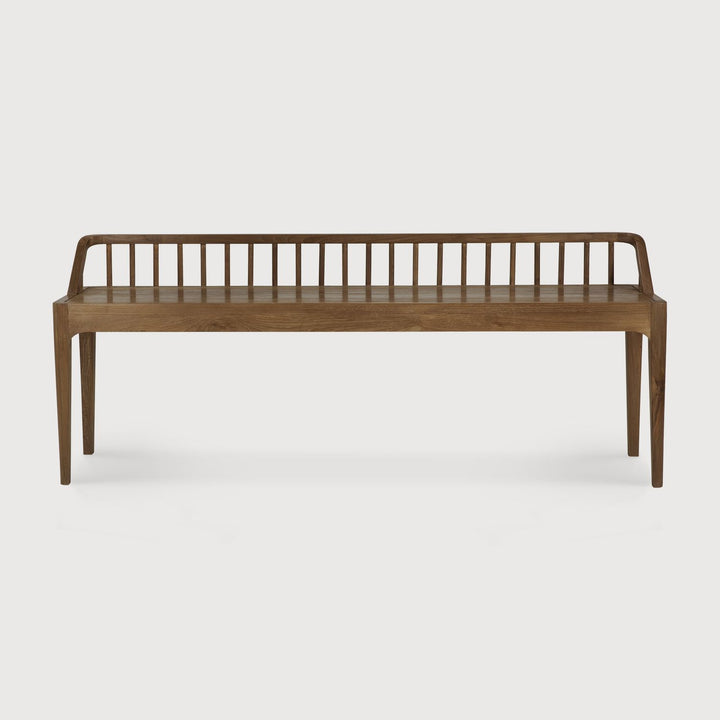 Spindle Bench - Reclaimed teak view