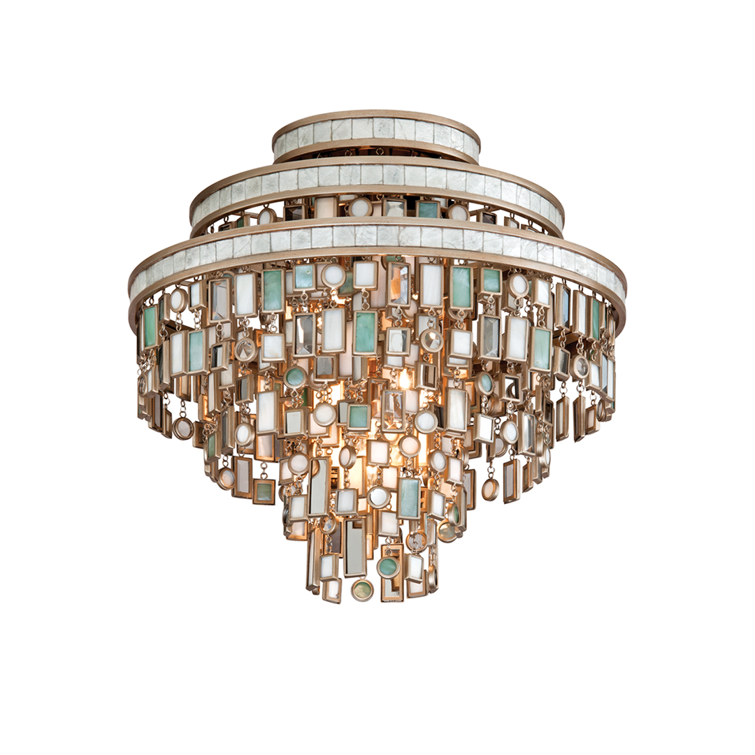 Dolcetti Semi Flush - Champagne Leaf 3 Lights