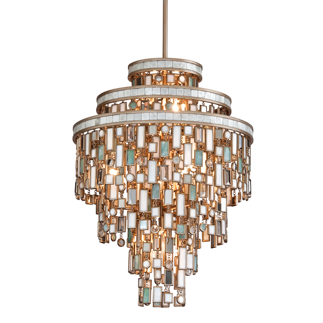 Dolcetti Chandelier - Champagne Leaf 7 Lights