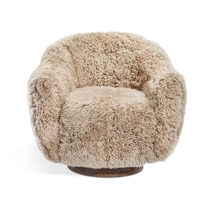 Lounge Chairs Raven Swivel Chair - Beige Fur