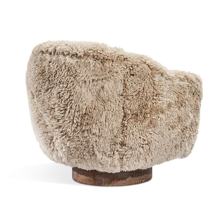 Lounge Chairs Raven Swivel Chair - Beige Fur