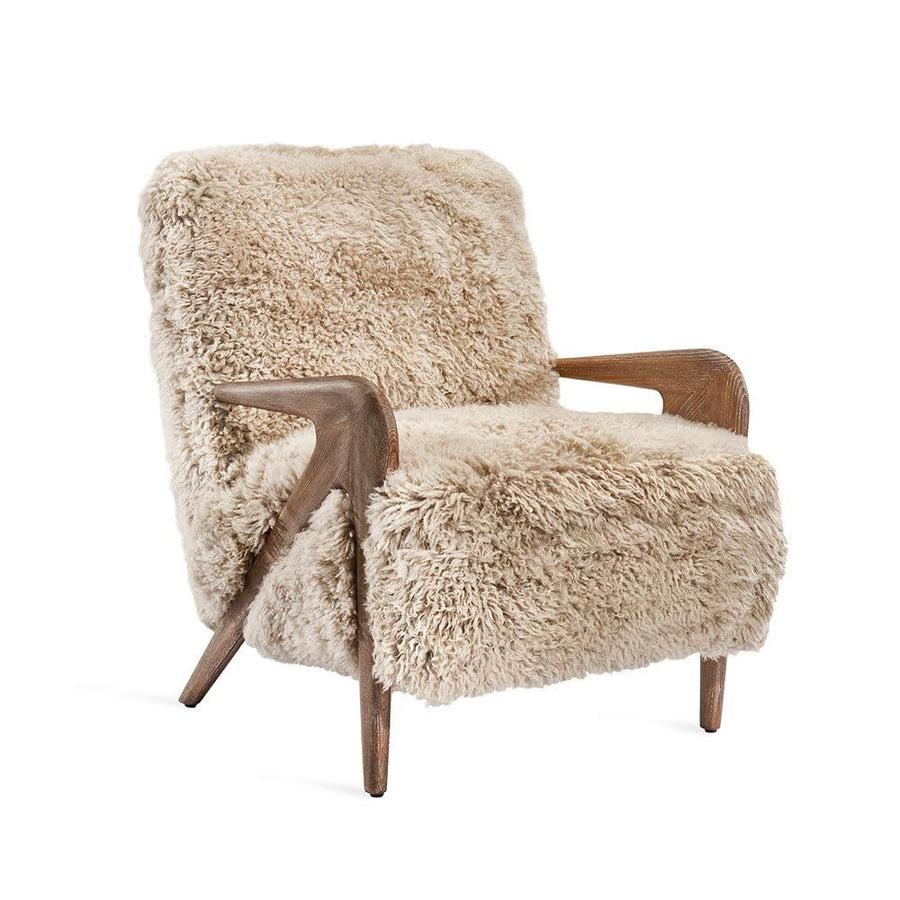 Lounge Chairs Tove Lounge Chair - Taupe Tibetan Lambskin