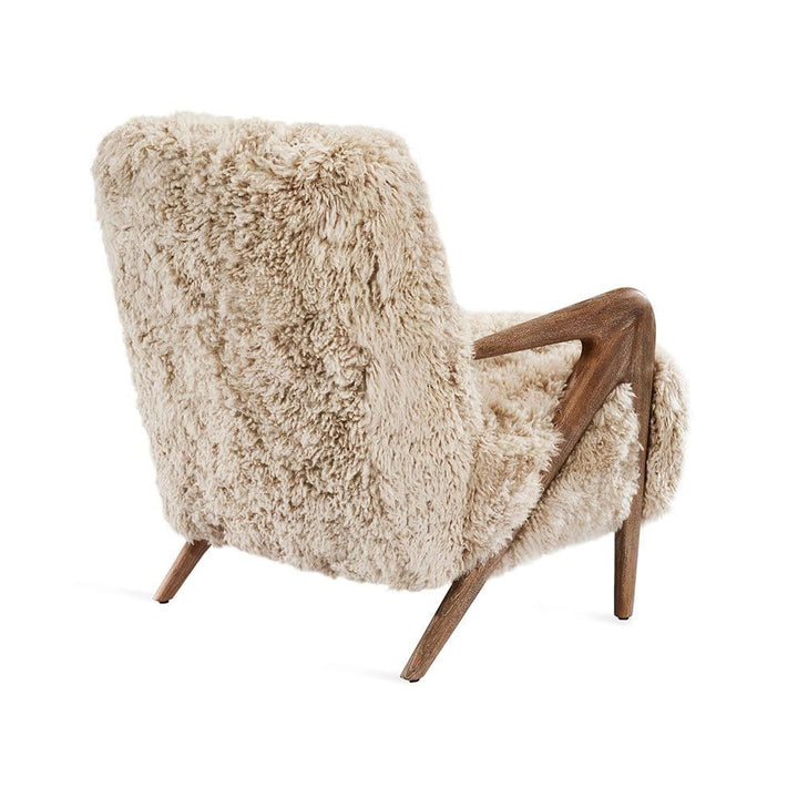 Lounge Chairs Tove Lounge Chair - Taupe Tibetan Lambskin