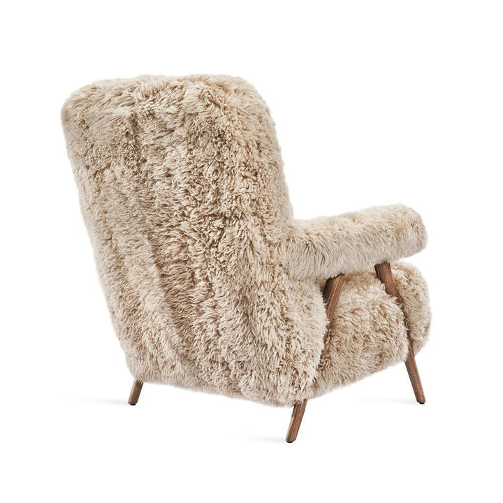 Lounge Chairs Griffin Lounge Chair - Brown Tibetan Lambskin