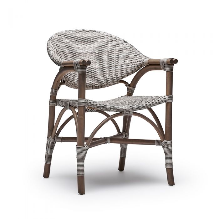 Vero Arm Chair - Grey-Interlude-INTER-149942-Dining Chairs-1-France and Son