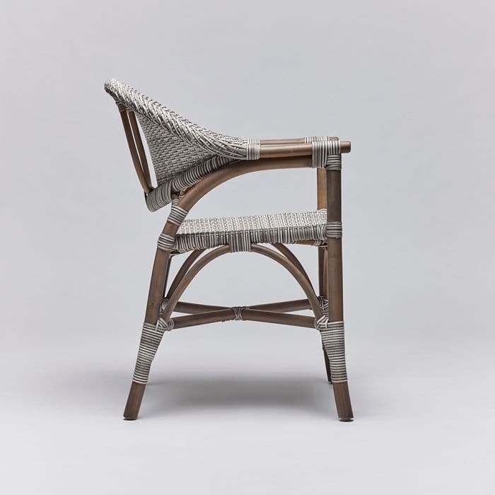 Vero Arm Chair - Grey-Interlude-INTER-149942-Dining Chairs-3-France and Son
