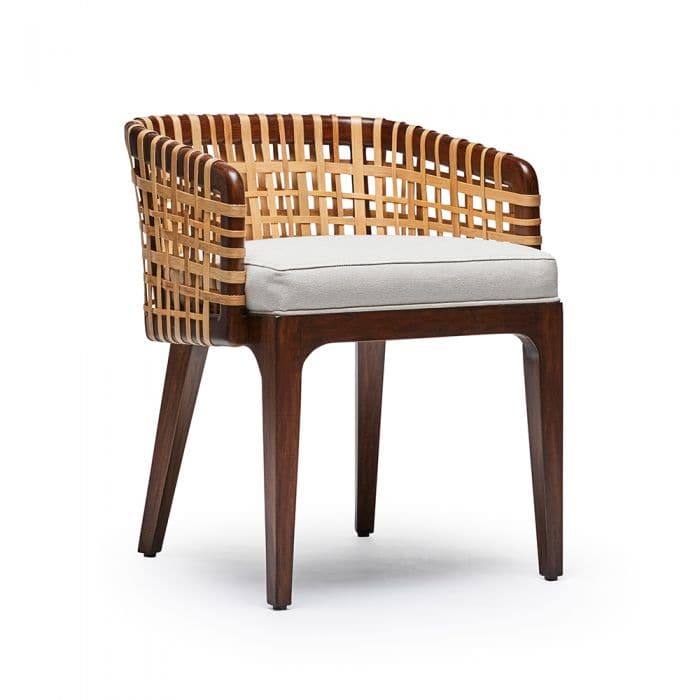 Palms Arm Chair-Interlude-INTER-149968-Dining ChairsChestnut-2-France and Son