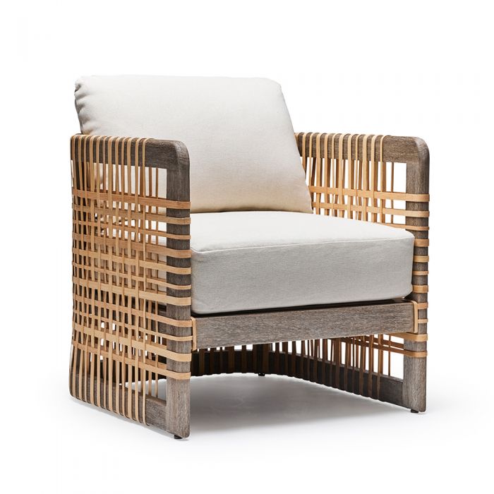 Palms Lounge Chair-Interlude-INTER-149971-Lounge ChairsGrey Ceruse/Natural Rattan/Natural-1-France and Son