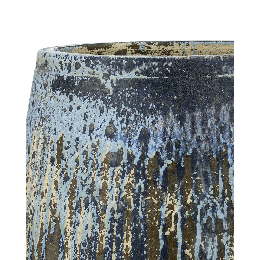 Outdoor Planters Capaci Antique Blue Drip Planter