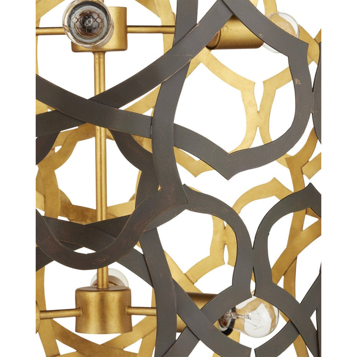 Mauresque Medium Bronze & Gold Chandelier