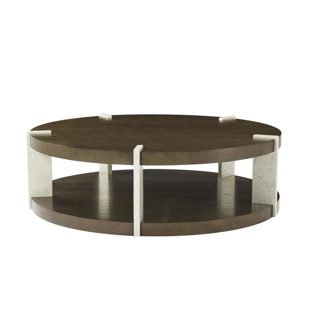 Catalina Round Cocktai Table-Theodore Alexander-THEO-TA51062.C301-Coffee TablesEarth-2-France and Son