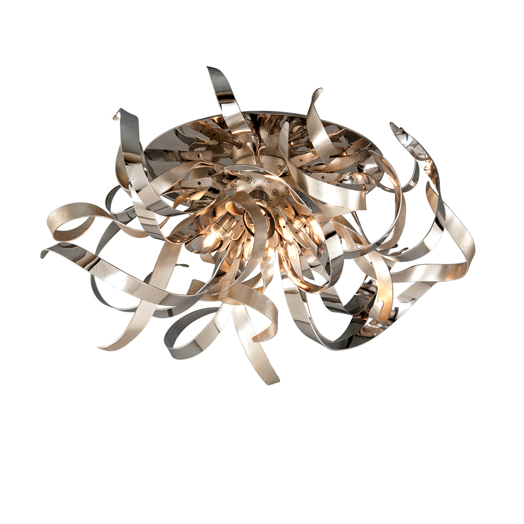 Graffiti Semi Flush - Silver Leaf 4 Lights