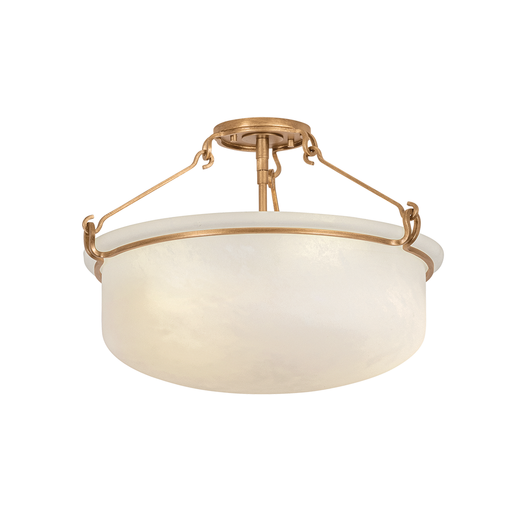 Lowerre Semi Flush - Patina Gold Leaf