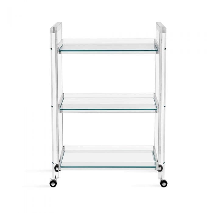 Bar Storage: Carts Theodore Bar Cart - Clear