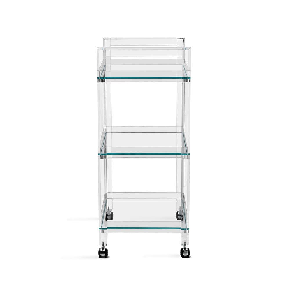 Bar Storage: Carts Theodore Bar Cart - Clear
