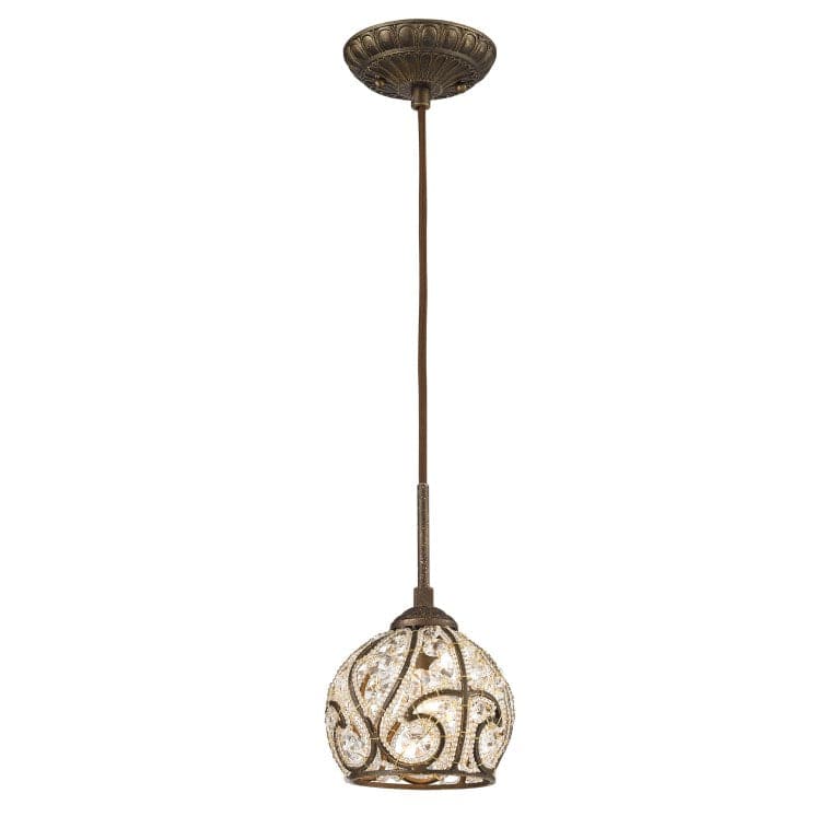 Elizabethan 6'' Wide 1 - Light Mini Pendant - Dark Bronze-Elk Home-ELK-15976/1-Pendants-1-France and Son